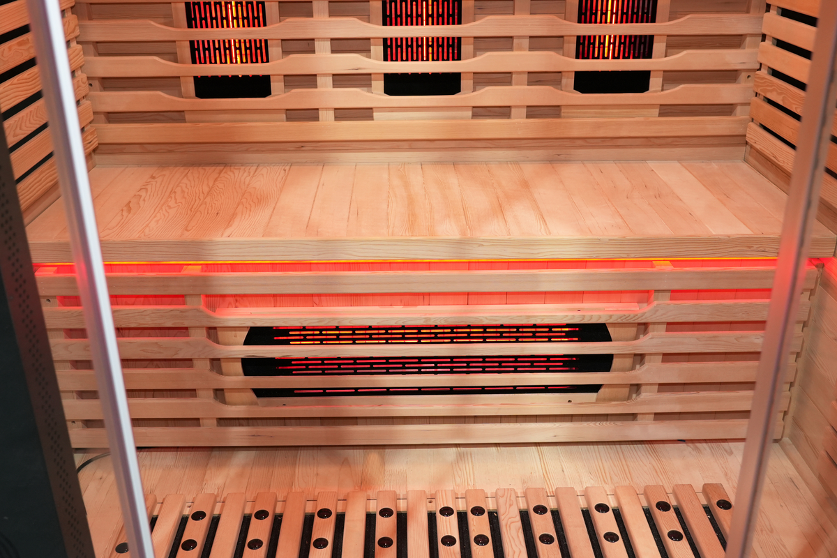 Blisspod I Venetian RED I All-In-One - Full Spectrum + Red Light Therapy I Indoor Premium Sauna I 3 Person
