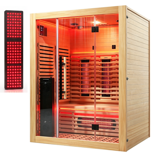 Blisspod I Venetian RED I All-In-One - Full Spectrum + Red Light I Indoor Premium Sauna I 3 Person