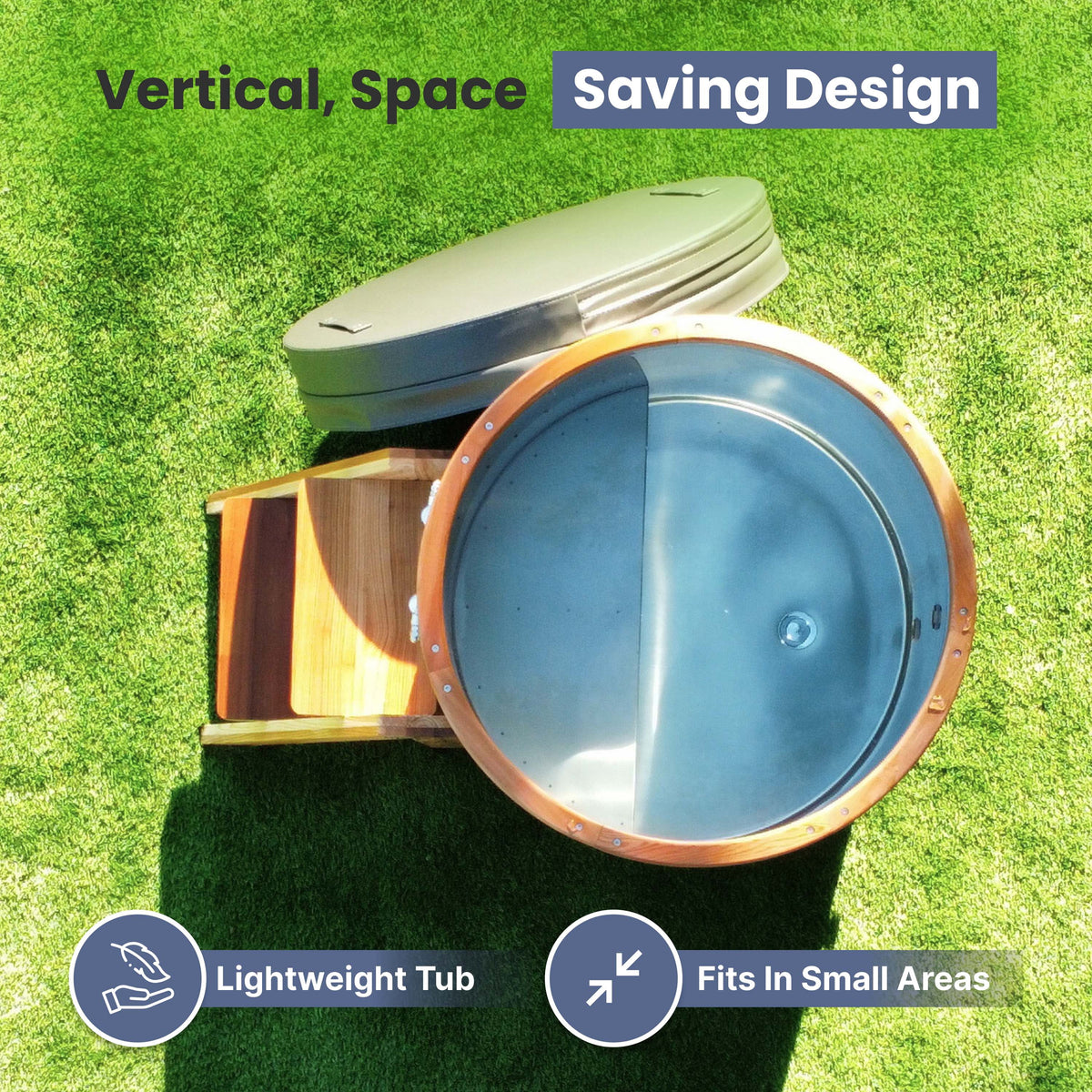 Cold Therapy 1 Person Ice Bath 118 Gallon Cold Plunge 37.5" X 33.25" — product view 2